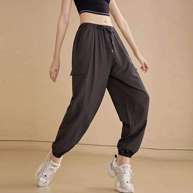 Sports Pants Women'S Loose Slim-Fit Plus Size Pants For Chubby Girls Summer Sweating Non-Stick Lightweight Breathable Fitness Pants - Image 3
